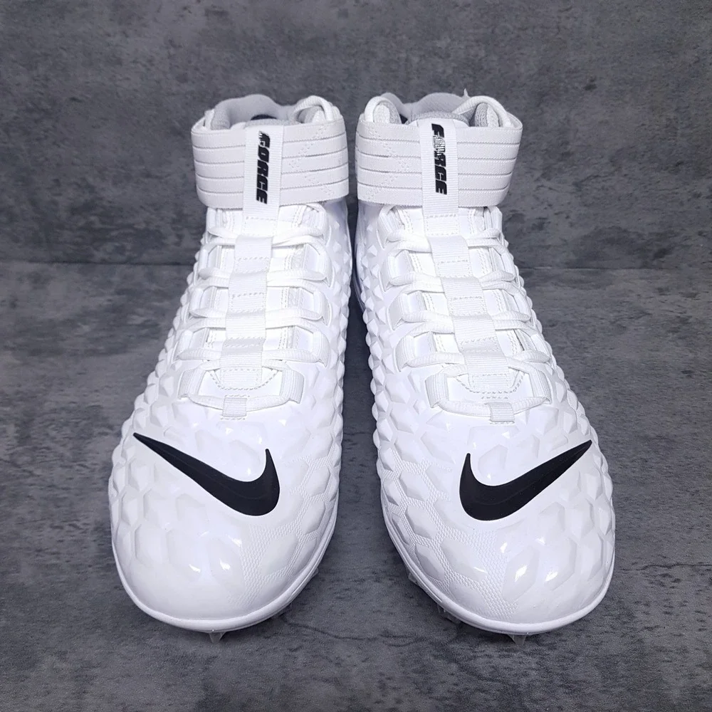 NIKE Force Savage Pro 2 Mid Football Cleats Mens 16 White AH4000-100 Lineman Nby